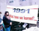 Student at a peace demonstration