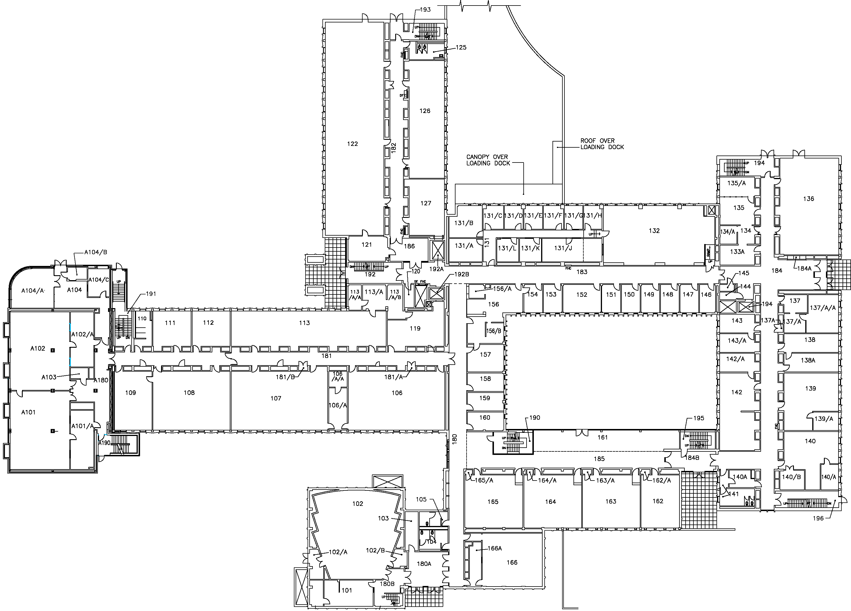 AN Bourns Science Building - First Floor Map