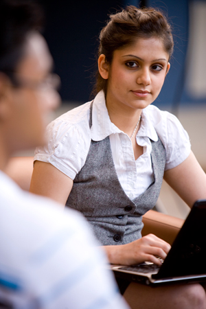 Girl Taking Quiz