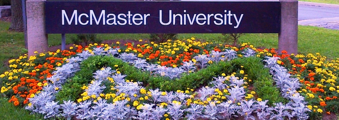Flowers bloom at McMaster entrance