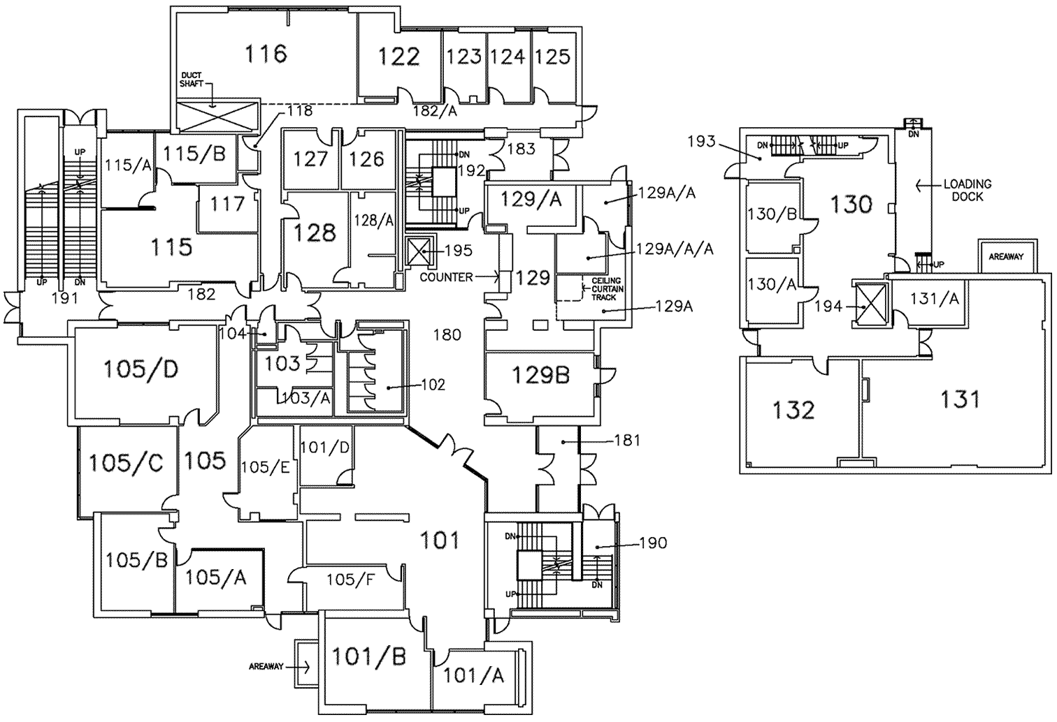 Commons Building - First Floor Map