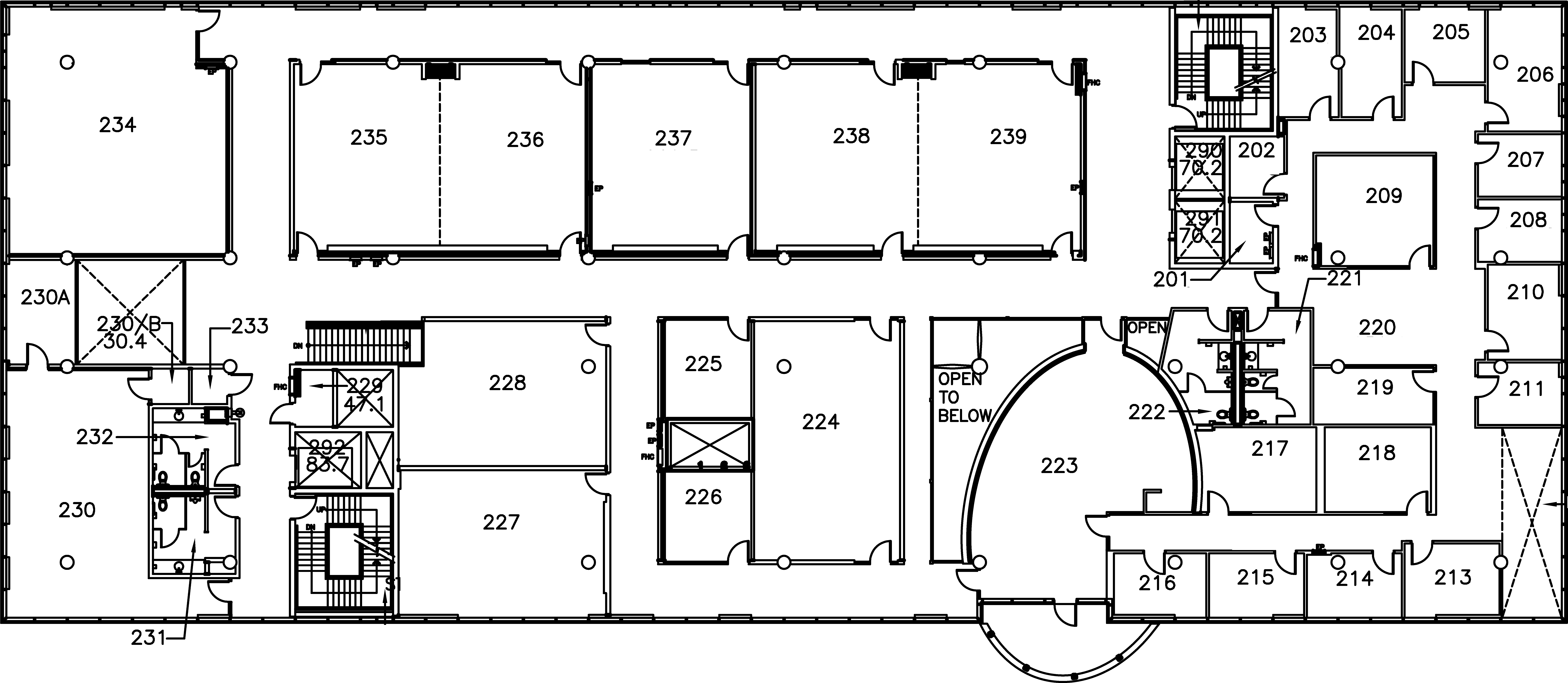 Engineering Technology Building (ETB) - Second Floor Map