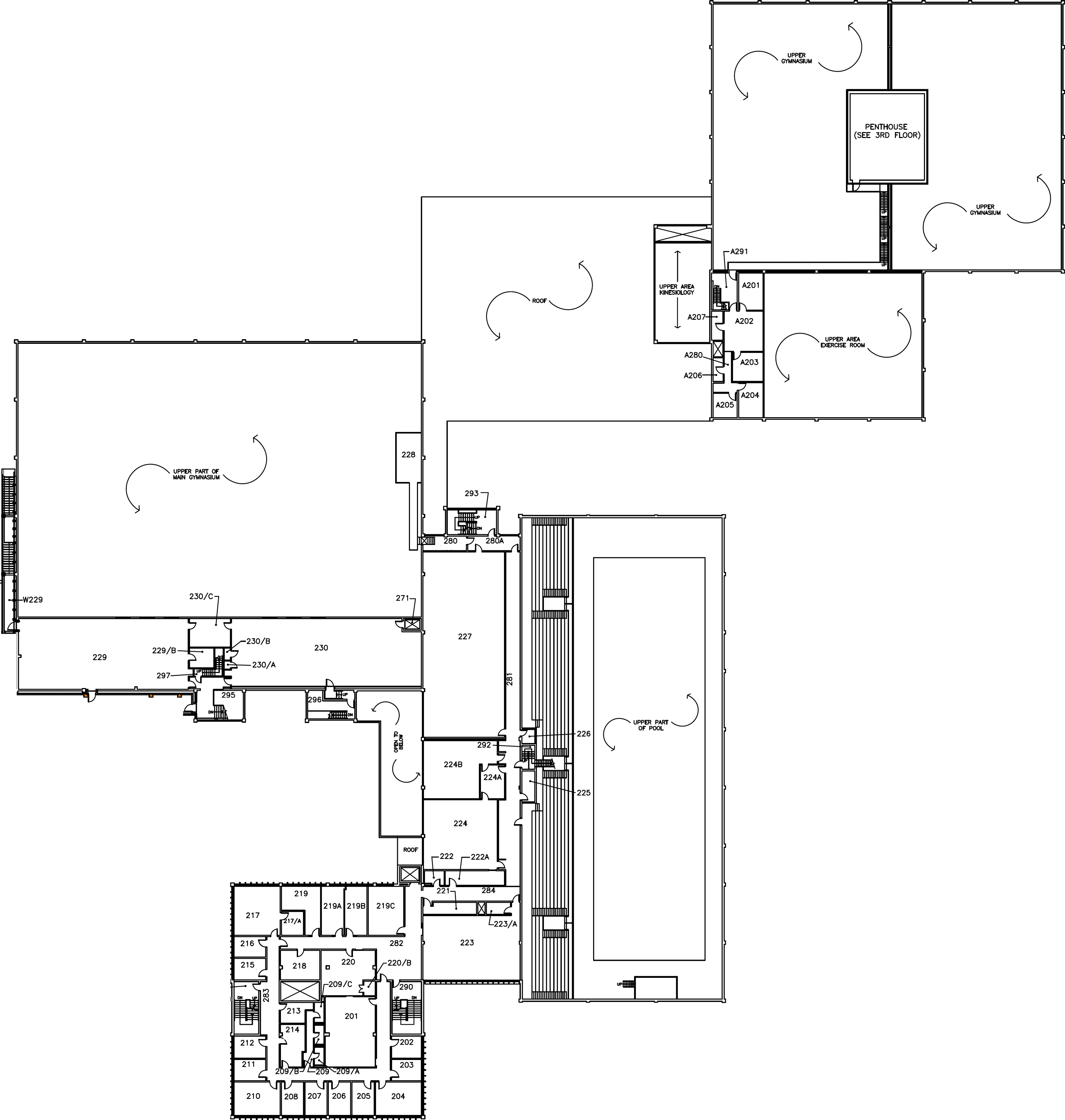 Ivor Wynne Centre - Second Floor Map