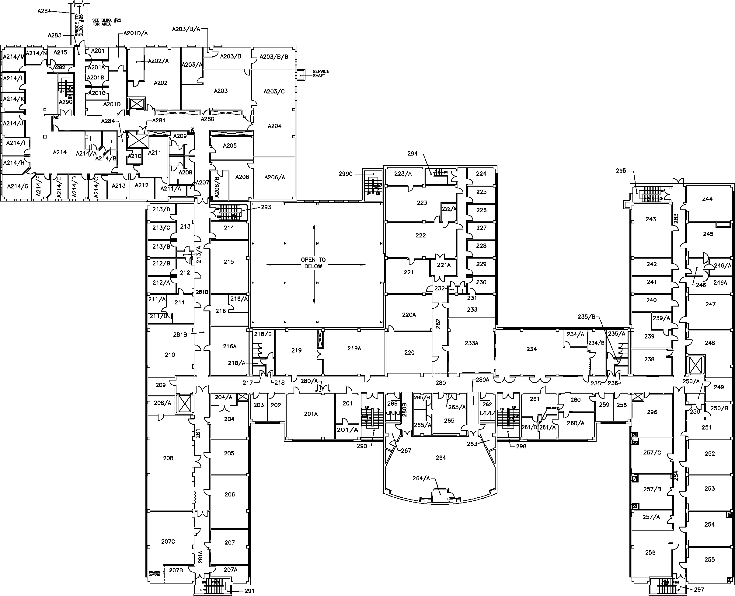 McMaster University John Hodgins Engineering Building (JHE) - Second Floor Map