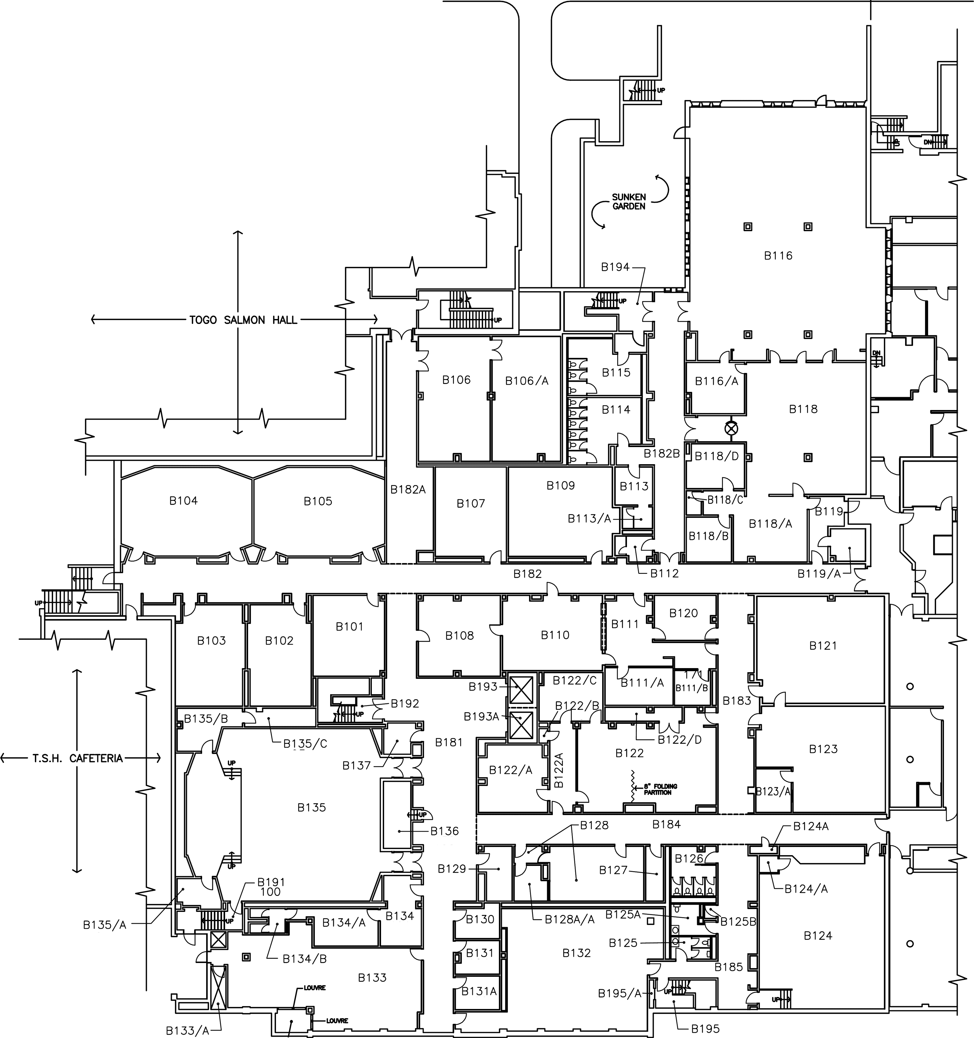 McMaster University Kenneth Taylor Hall (KTH) - Basement Floor Map