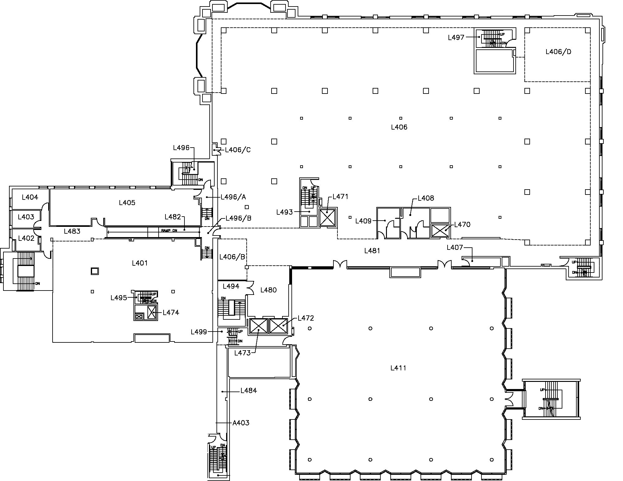 Mills Library - Fourth Floor Map